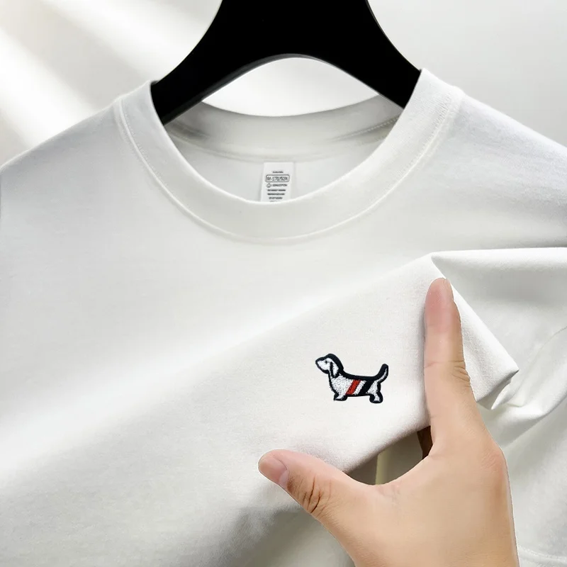 100 القطن الفاخرة جودة الرجال س الرقبة تي شيرت الصيف رائعة الكلب طباعة ملابس بأكمام قصيرة تنوعا الاتجاه غير رسمي الملابس الرجالية #2