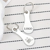 Customized Personalized Key Chains Creative Supermarket Accessories Token Tag Laser Engrave Car Keyring Gift LOGO Keychain Blank