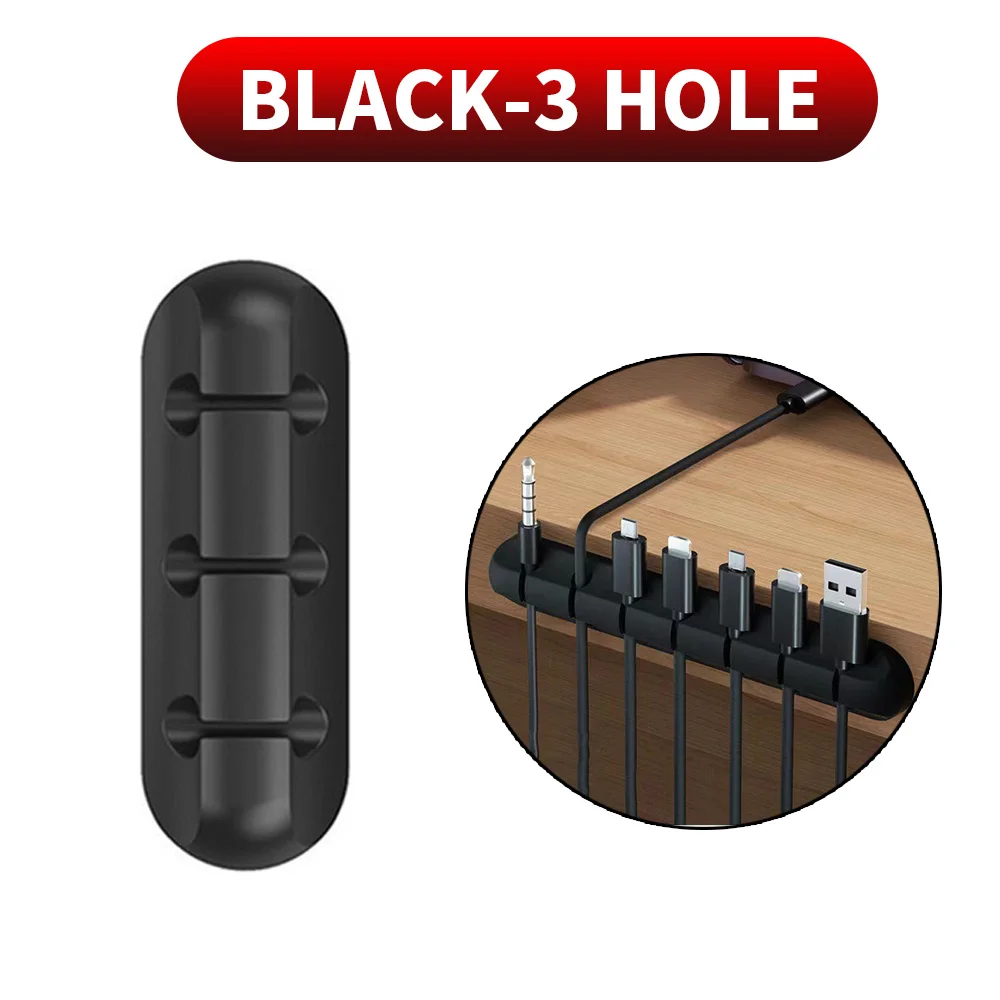 Zelfklevende kabelhouder Clips Snoerbeheer Draadorganizer voor desktop USB-oplaadkabel Nachtkastje Netsnoer Muiskabel