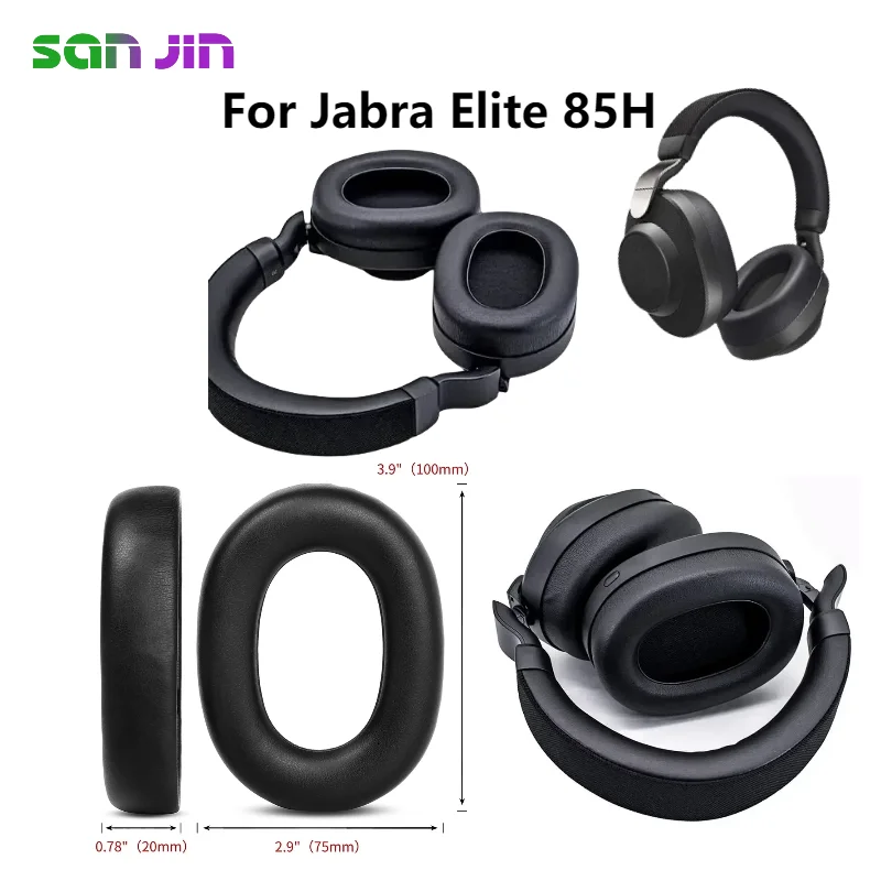 

Replacement Ear Pads Cushions for Jabra Elite 85H Headphone comfortable Sponge Soft Foam Cushion Earpads