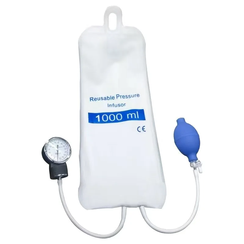 1000ML/500ML Medical Infusion Pump Pressure Bag With Gauge And Hand Pump Ball Reusable Infusion Bag