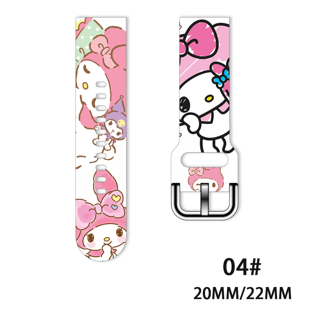 Sanrio-Correa de silicona con dibujos animados My Melody para Samsung Galaxy Watch, pulsera Amazfit para Huawei GT2 Pro, 20mm, 22mm