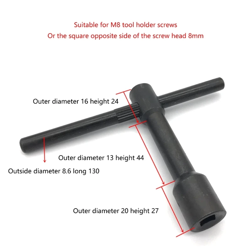 45# Steel Spanner Tool Lathe Bed Frame Screw Wrench 8mm 10mm 12mm Steel Screw  Wrench Inner Square for cnc Router