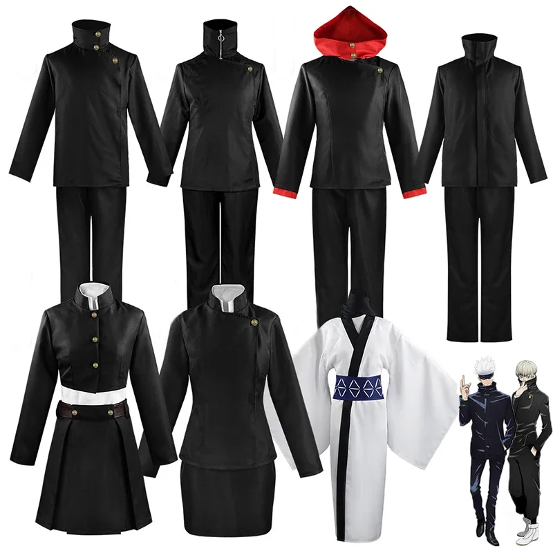 Jujutsu Kaisen Anime Cosplay Costume Gojo Satoru Top Pants Suit Kugisaki Nobara Dress Ryomen Sukuna Halloween Role Play Kimono