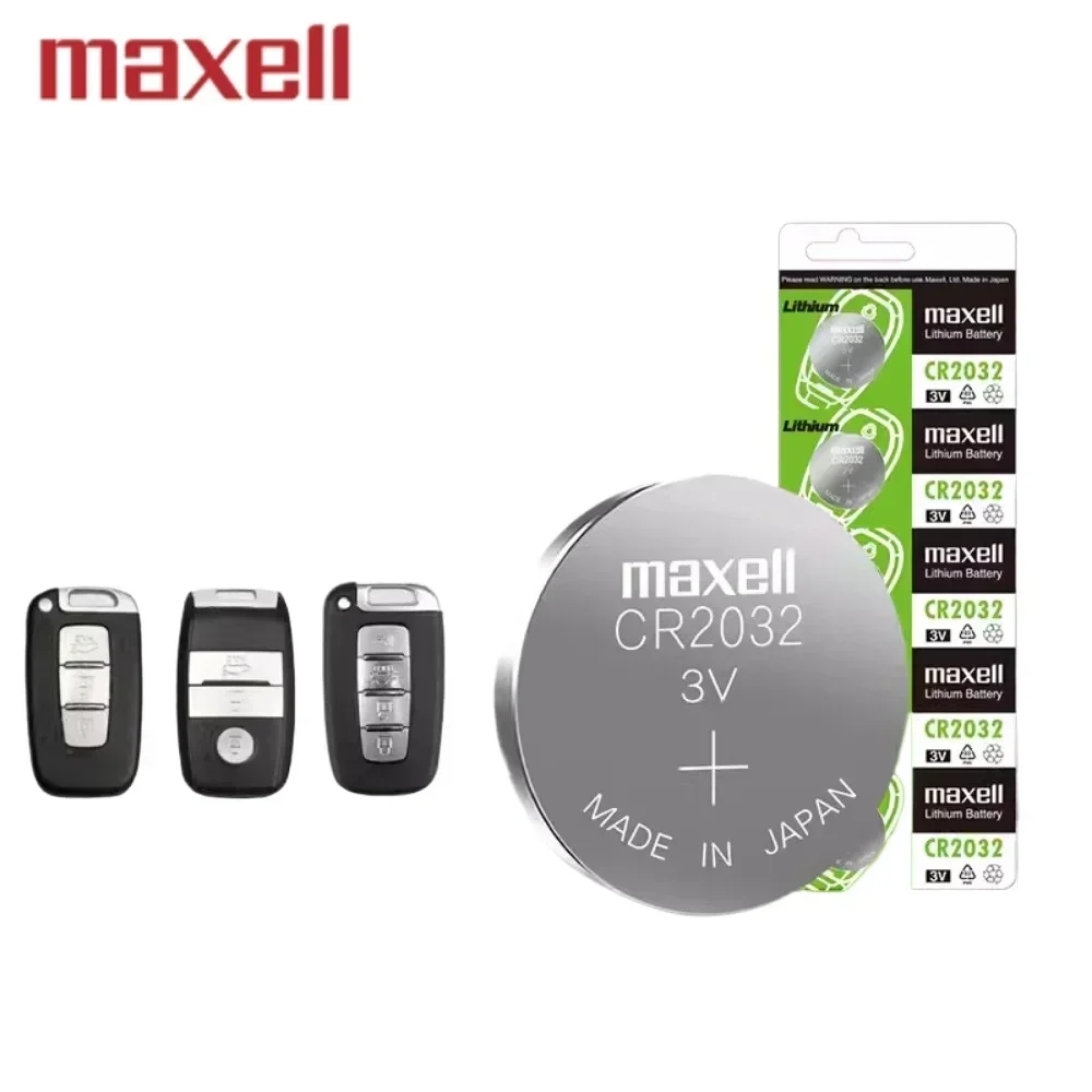 2PCS CR2032 Battery CR 2032 - 3V Lithium Button Cell Battery Batteries - Official Genuine Maxel l