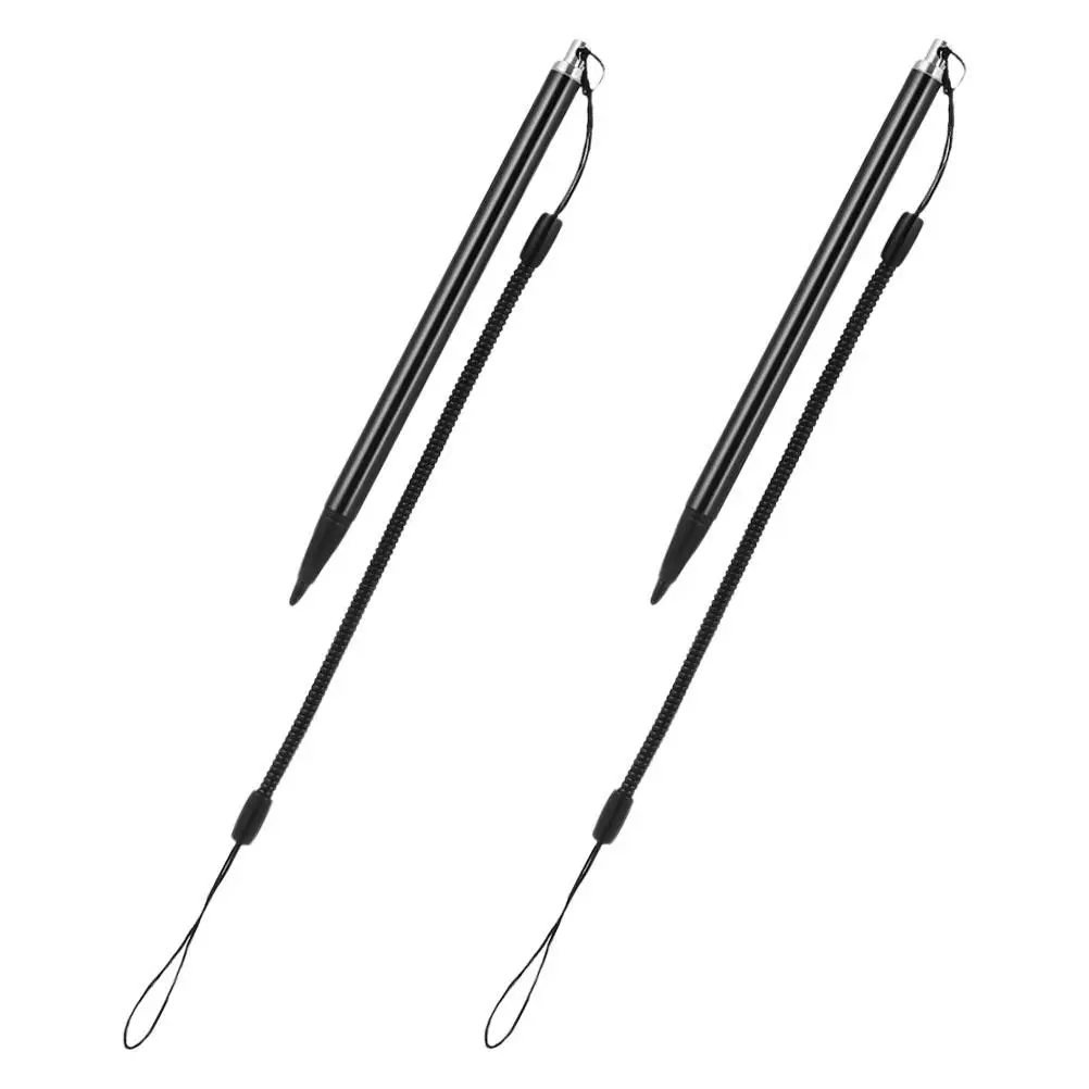 2 Pcs 저항 스크린 스타일러스 펜 정밀 터치 Antiloss 내구성 소재 정제 액세서리 블랙 전화 용품