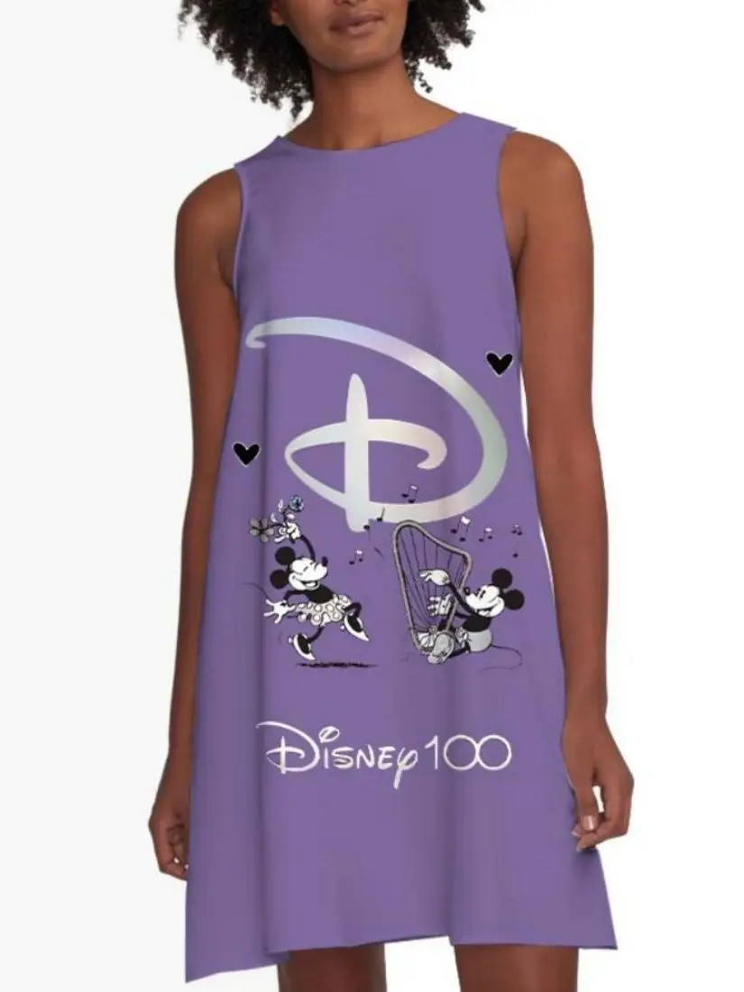 

Short Dresses for Women 2023 Mickey Beach Dress Boho Disney Loose Sleeveless Cool Sexy Minnie Mouse Women's Mini Dress Boho Top