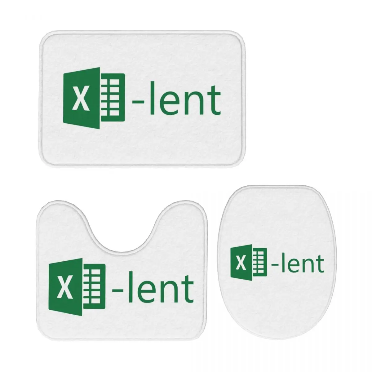 

Excel-lent 3-х шт. коврик для ванной комнаты, набор для ванной комнаты, крышка для унитаза, домашний декор, нескользящий ковер, напольный коврик