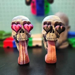 Lovers Never Die Skull Decoration Gothic Heart Eyes Sculpture Falling In Love Love Love Heart Skull Fun Ornament