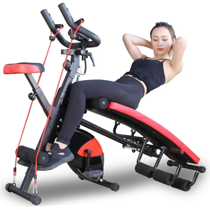 Multifunctional 7 In 1 Home Gym Equipment Magnetic Spinning Bike Multifunctional Abdominal Training Sit Up Bench