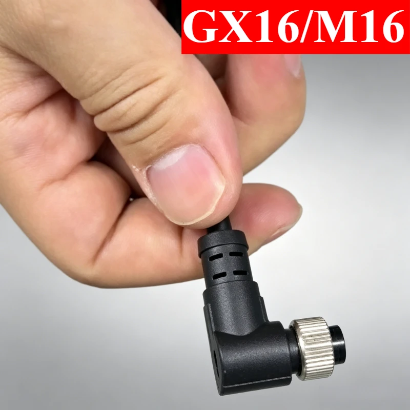 

2 3 4 5 6 7 8 9 10 Pin GX16 Double Elbow Female Welding Aviation Plug Pure Copper Connector Socket M16 with Cable Waterproof