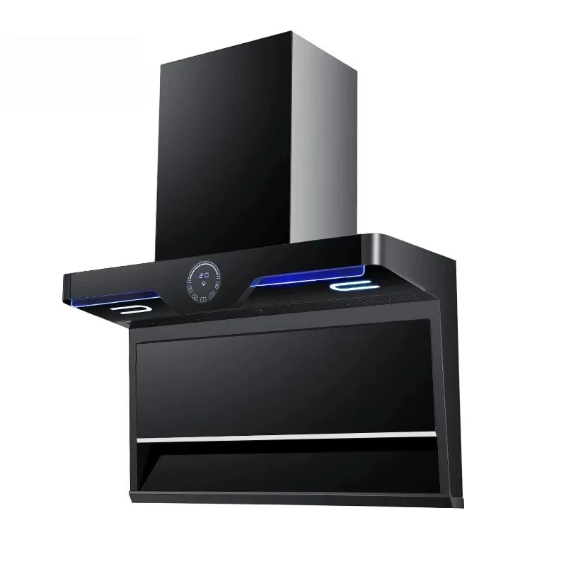 Super suction Range Hood Gas Stove Set Household Top Side Double Suction Pumping Unit