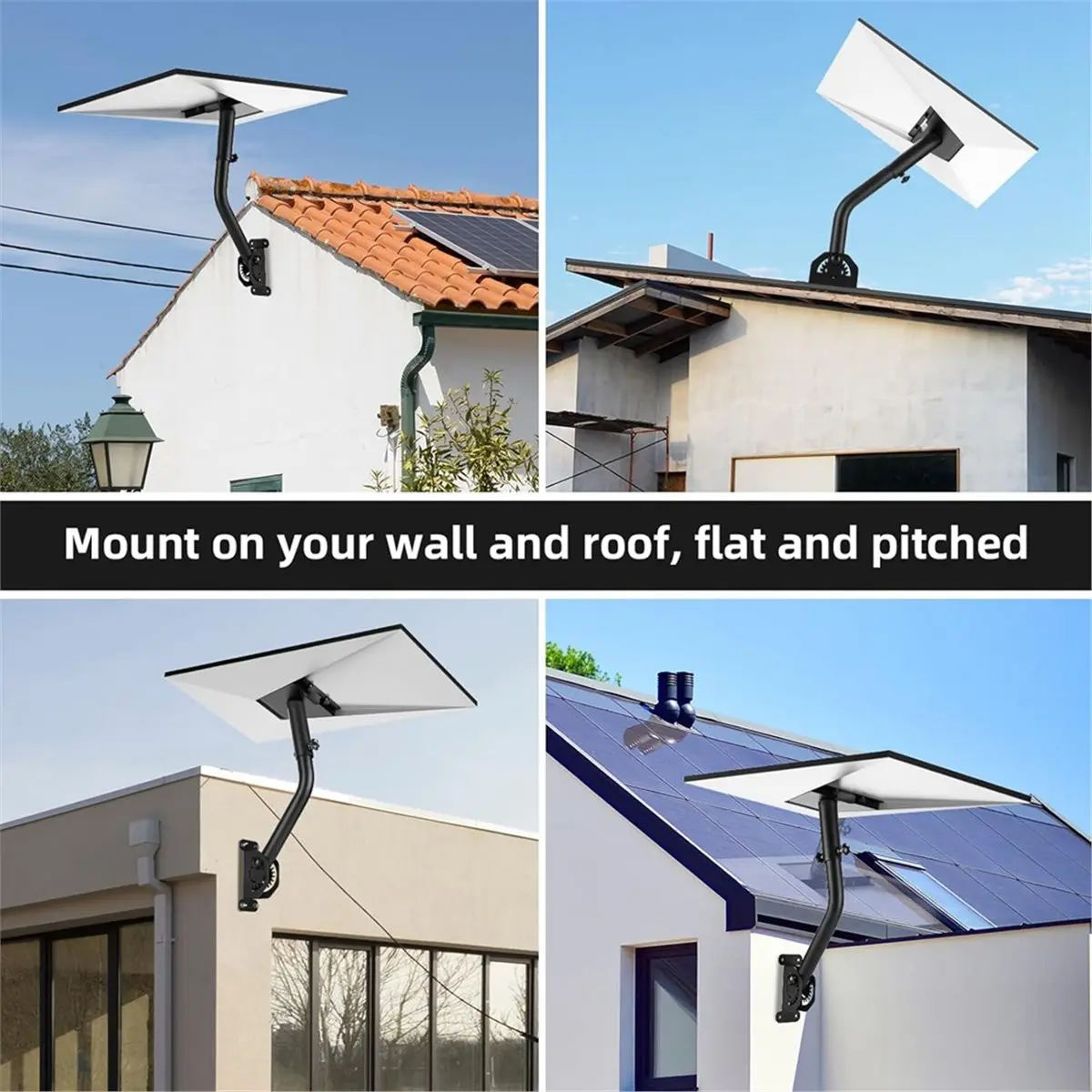 A95G For Gen 3 Mount,Adjustable Mounting Kit for V3 Standard Dish,Long Wall /Roof Mount