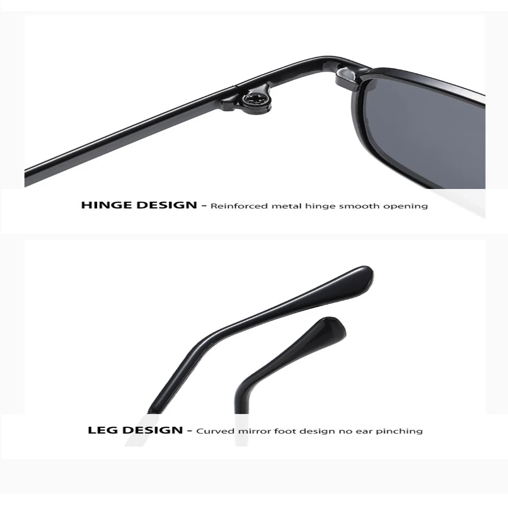 KLASSNUM Neue kleine Metall-Sonnenbrillen für Damen und Herren, trendige Retro-Brillen mit quadratischen und runden Rahmen, UV400-Brillen, Großhandel – Detail 7