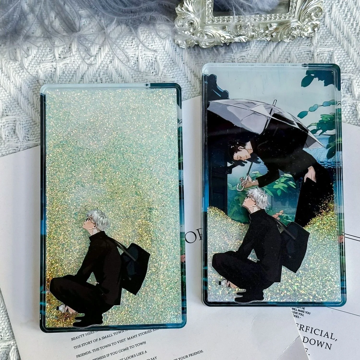 

Битва дзюдзюцу: Wu Tiao Wu Xia You Jie, зонтик в дожде, длинный стиль, игра-маджонг с струящимся песком, подарки для окружающей таблички