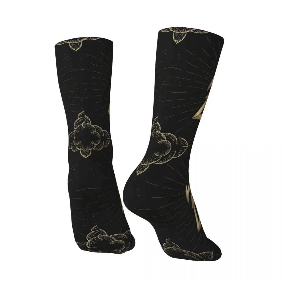 Hip Hop Retro Providence Crazy Men's compression Socks Unisex Egyptian Eye of Horus Street Style Pattern Printed Crew Sock Boys