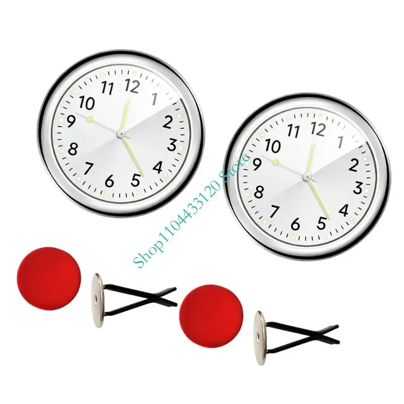 Retro Analog Car Dashboard Clock 1.57 Inch Timepiece Set Waterproof Alloy Construction Perfect For Auto Motorcycle Boat