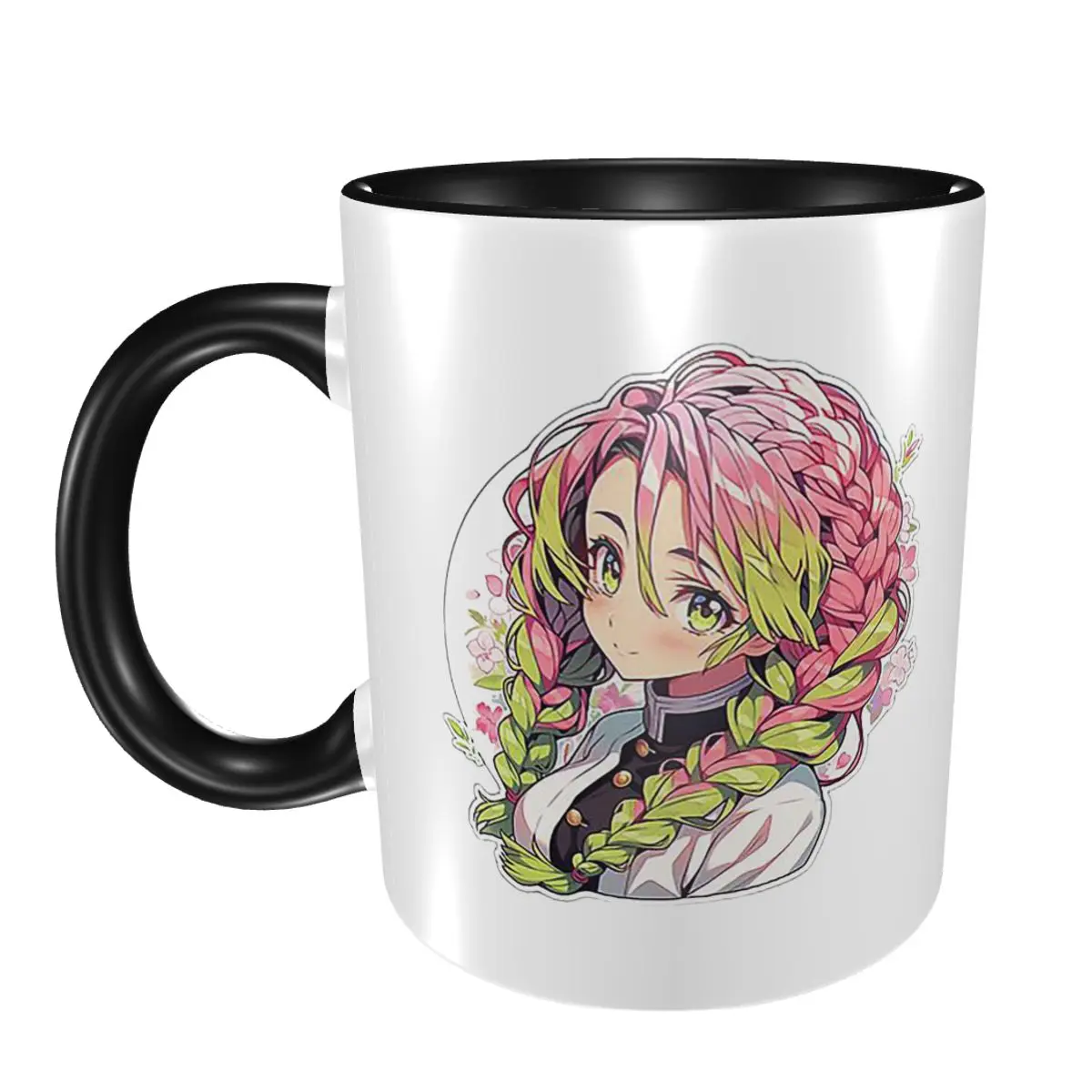 

Mitsuri Kanroji And Iguro Obanai Mug Funny Ceramic Coffee Cups Tea Mugs Milk Cup Drinkware Gifts for Woman Man