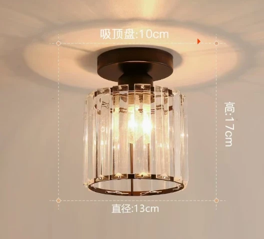 モダンヴィンテージガラスシーリングライト廊下廊下バルコニーキッチン廊下ライト寝室シーリングライトマルチカラーガラス