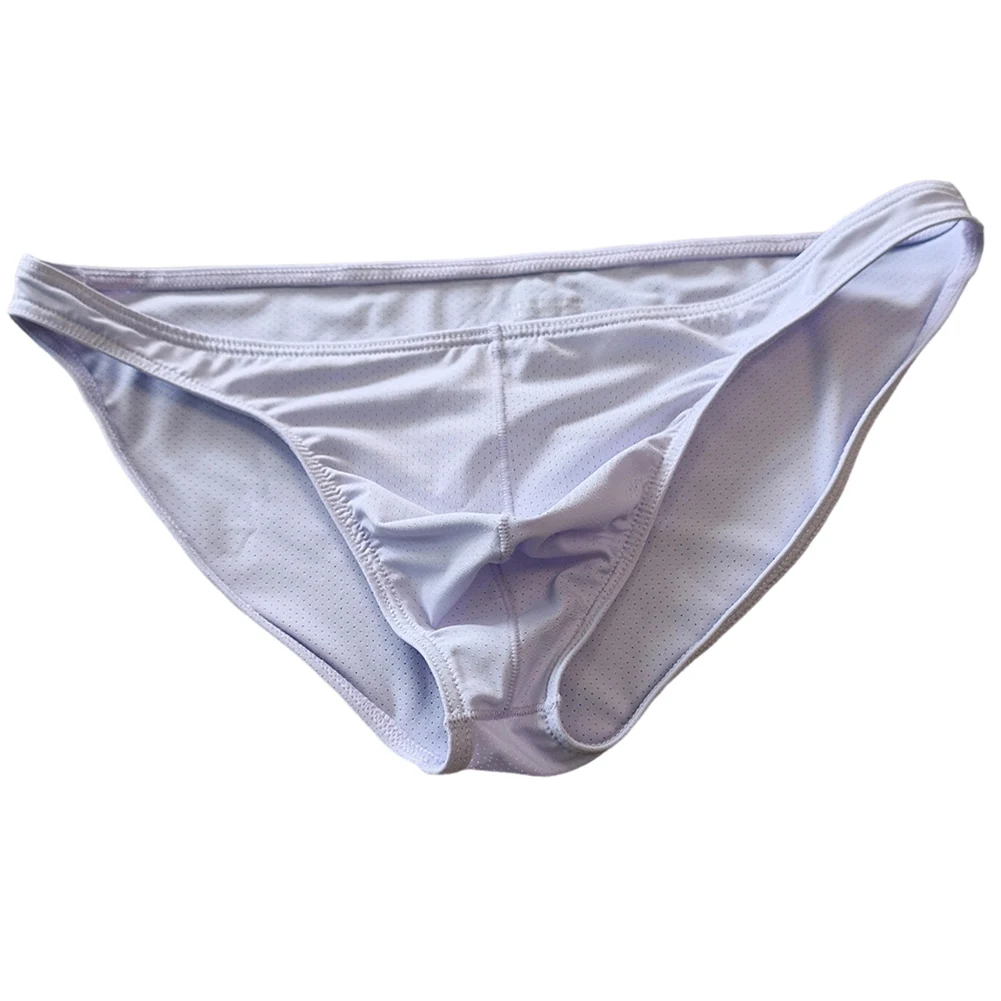 Men Ice Silk Mesh Breathable Briefs Solid Quick Drying Extreme Men's Panties Gay Sissy U Pouch Underwear For Man Sexy Lingerie