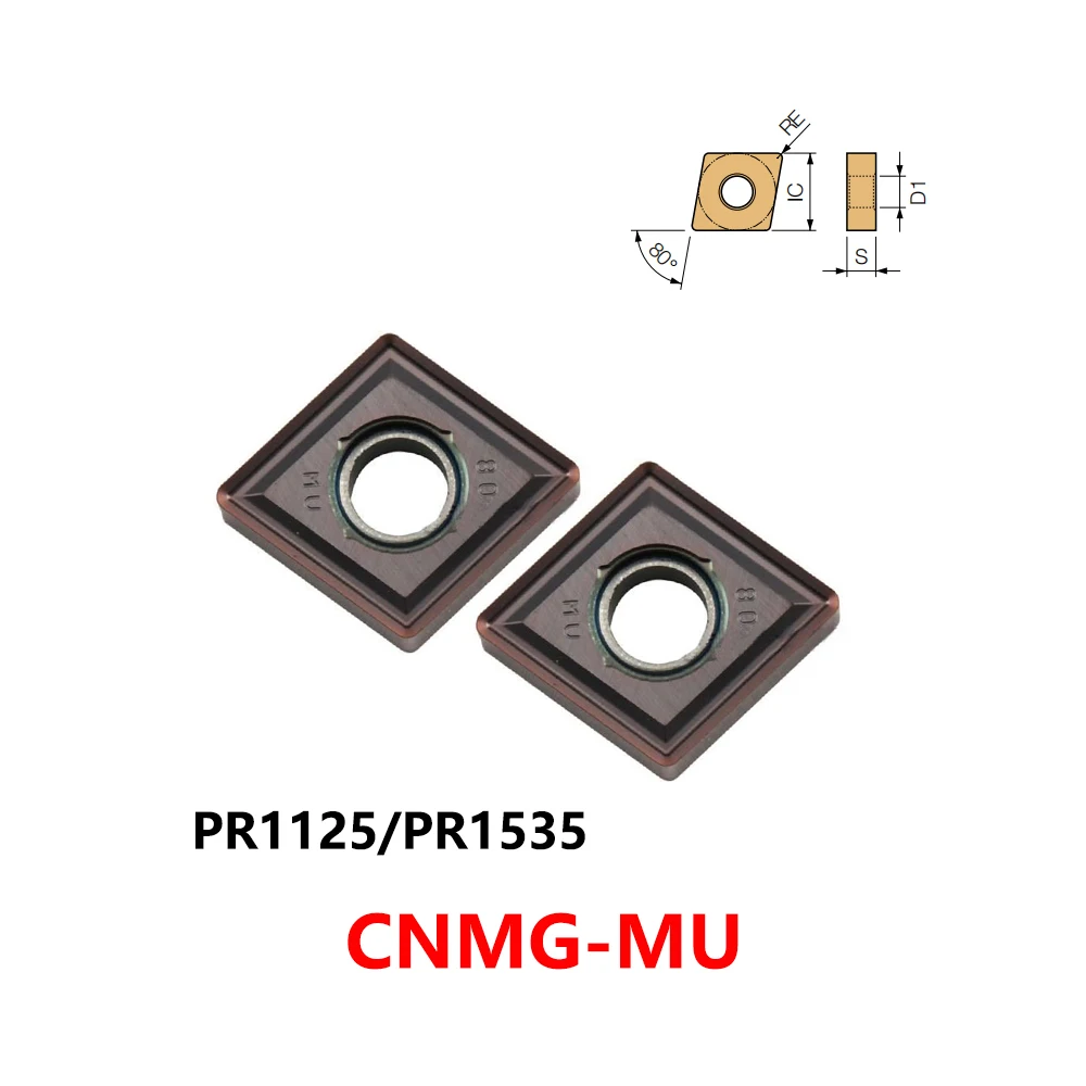 

Original CNMG120404MU CNMG120408MU PR1125 PR1535 Carbide Inserts Tools CNMG120404 CNMG120408 MU Holder CNC Lathe Cutter CNMG