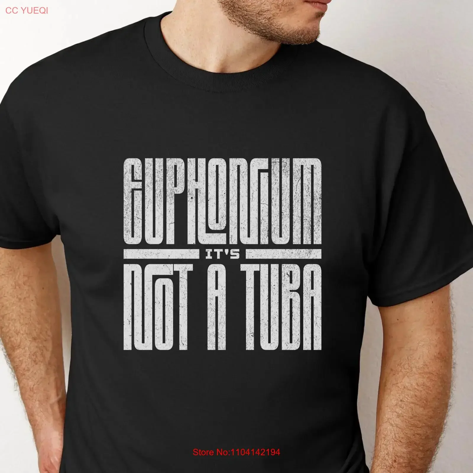 T-shirt Euphonium pour Musicien de Fanfare, Musicien de Brass, Lycéen, style vintage, effet délavé, streetwear, légèrement extensible, homme