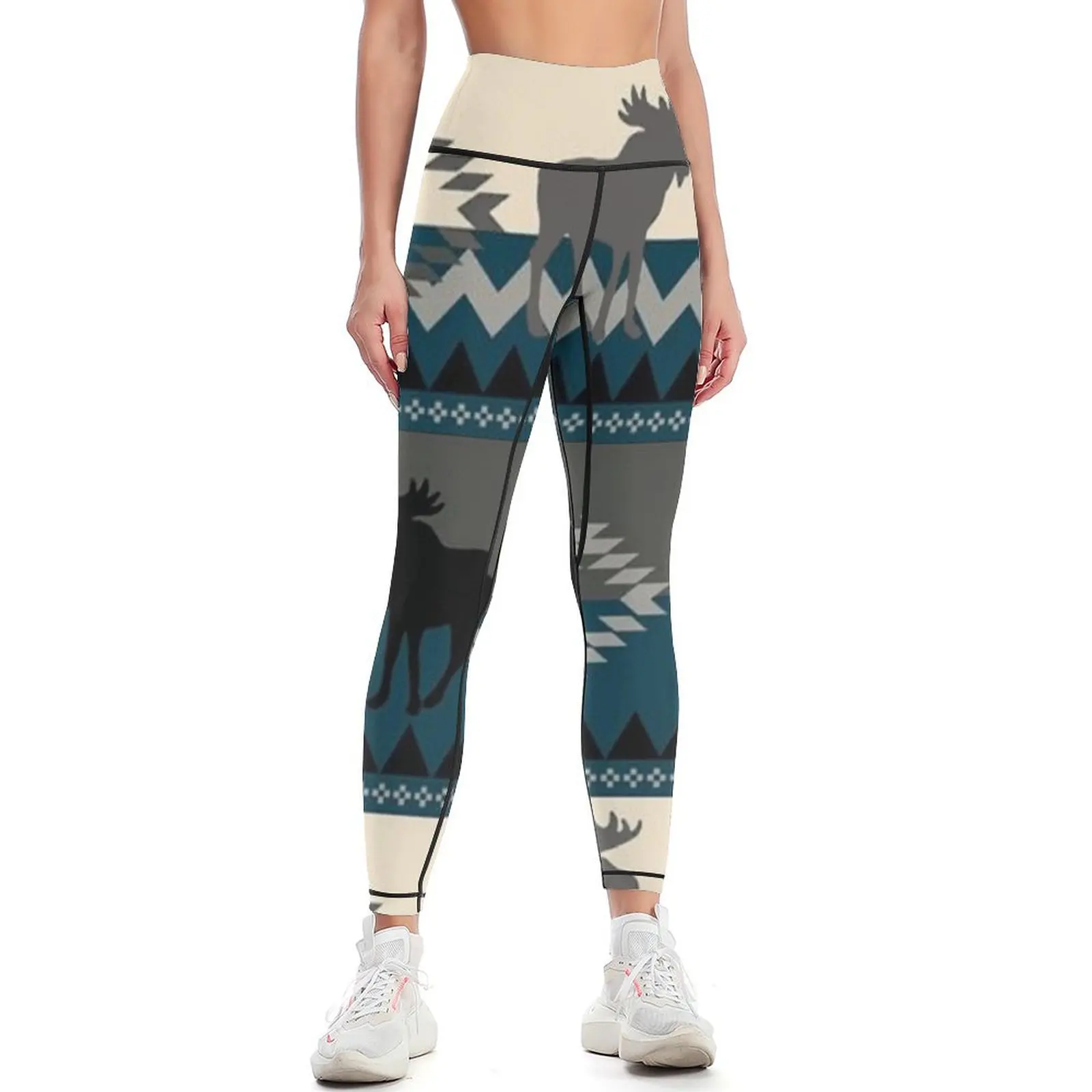 Moose Design Leggings Sports pants woman active wear joggers for Womens Leggings