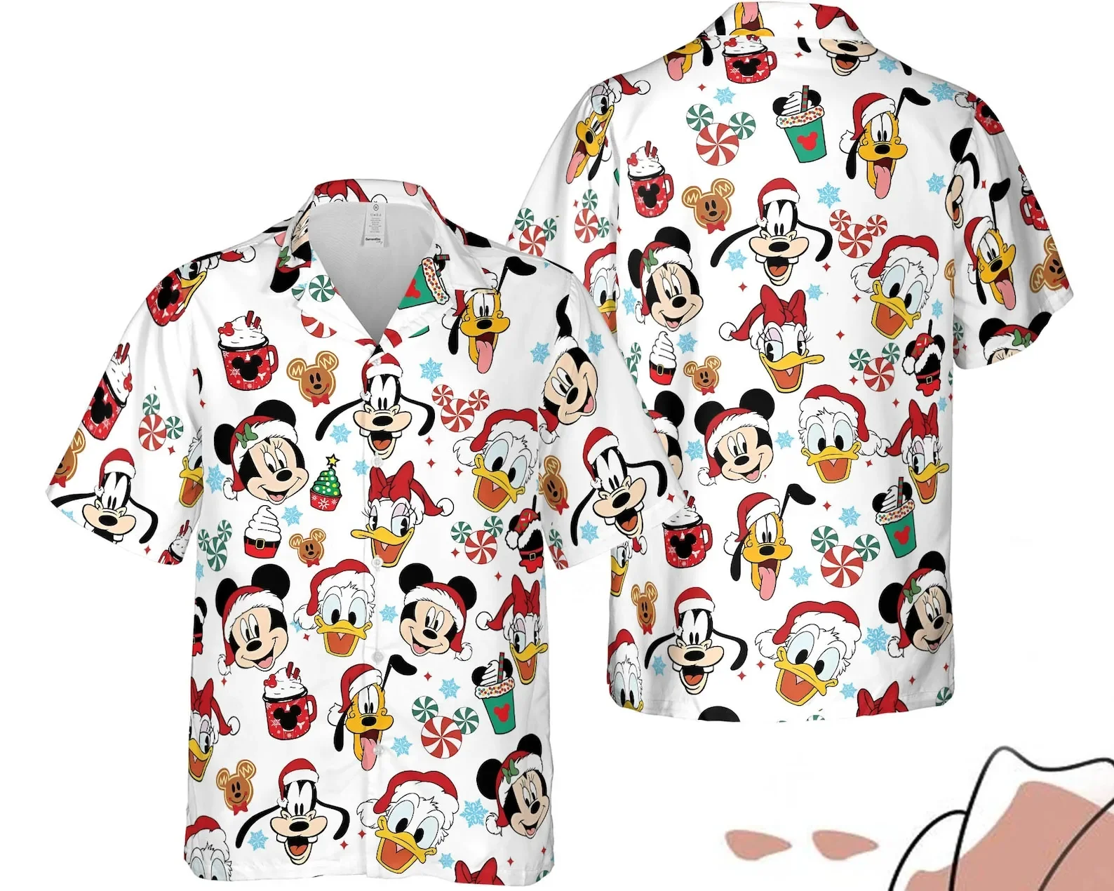 

2024 Mickey Mouse And Friends Disney Christmas Hawaiian Shirt Casual Beach Shirts Mickey's Merry Christmas Party Hawaiian Shirt