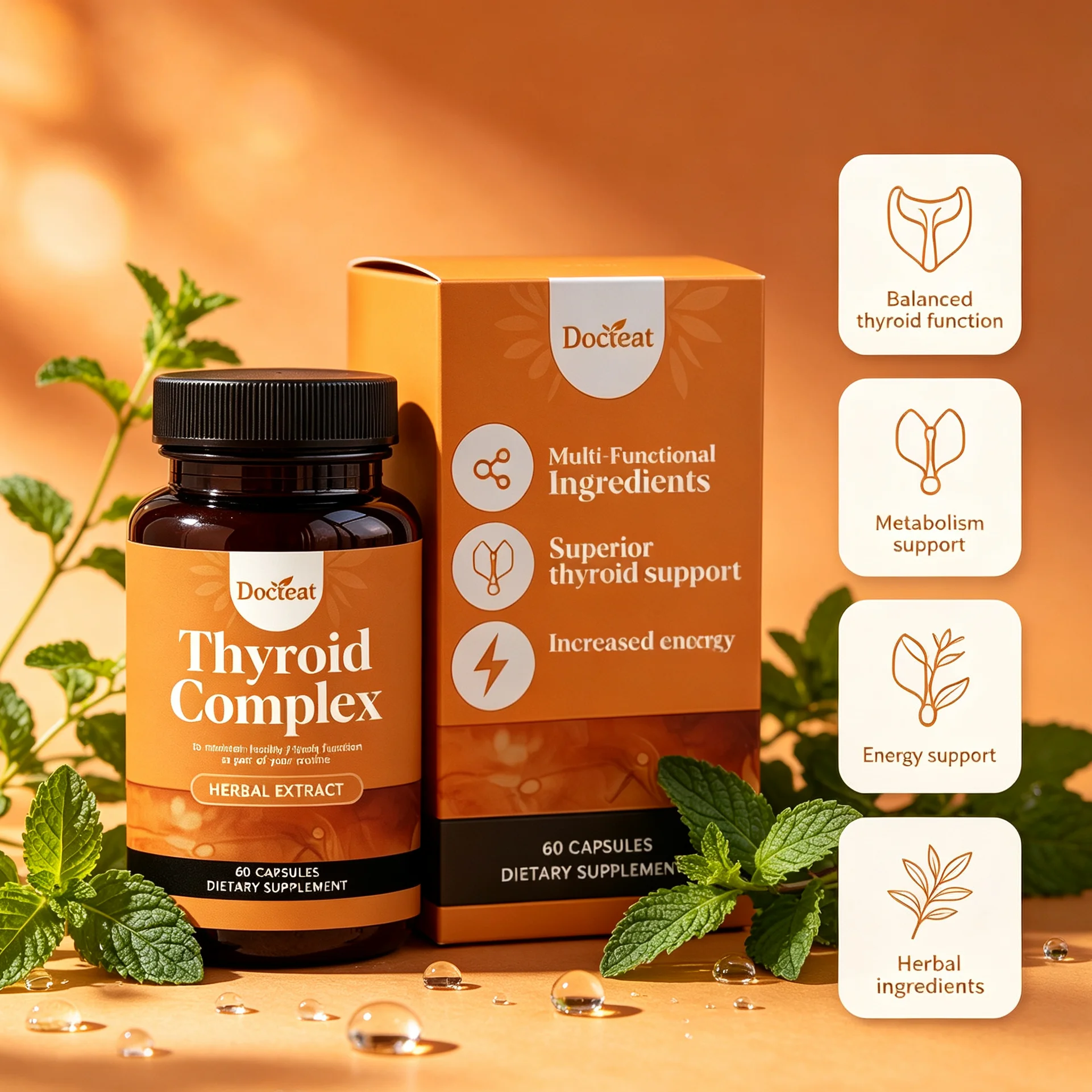 Herbal Wellness Blend - Kapsułki ziołowe na zdrowie tarczycy. Ziołowa