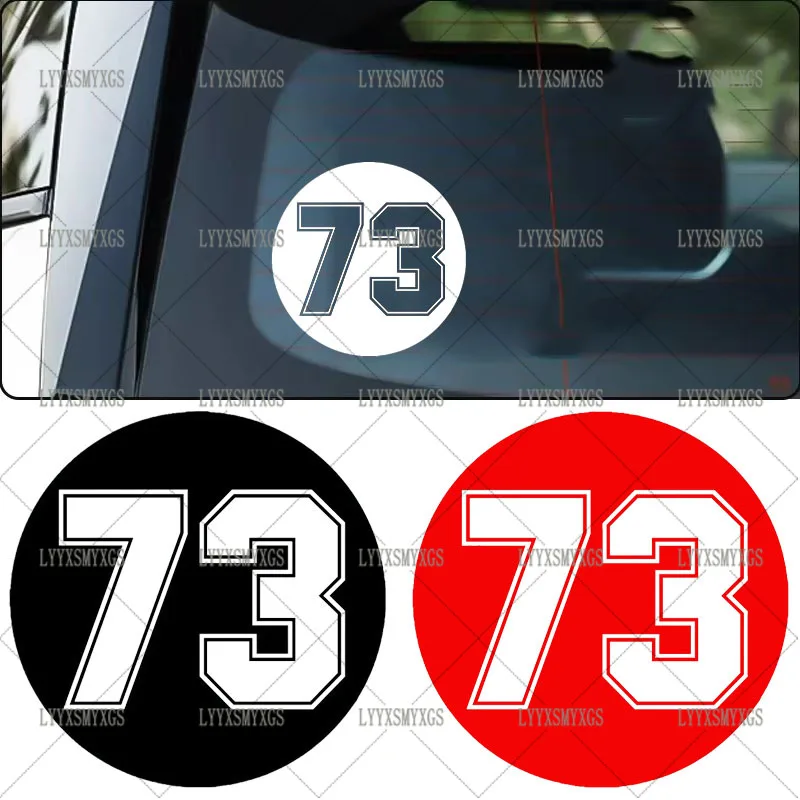 

Self-Adhesive Custom Number 73 Car Stickers Waterproof Sunscreen Vinyl Decal PVC wholesale Car Accessories