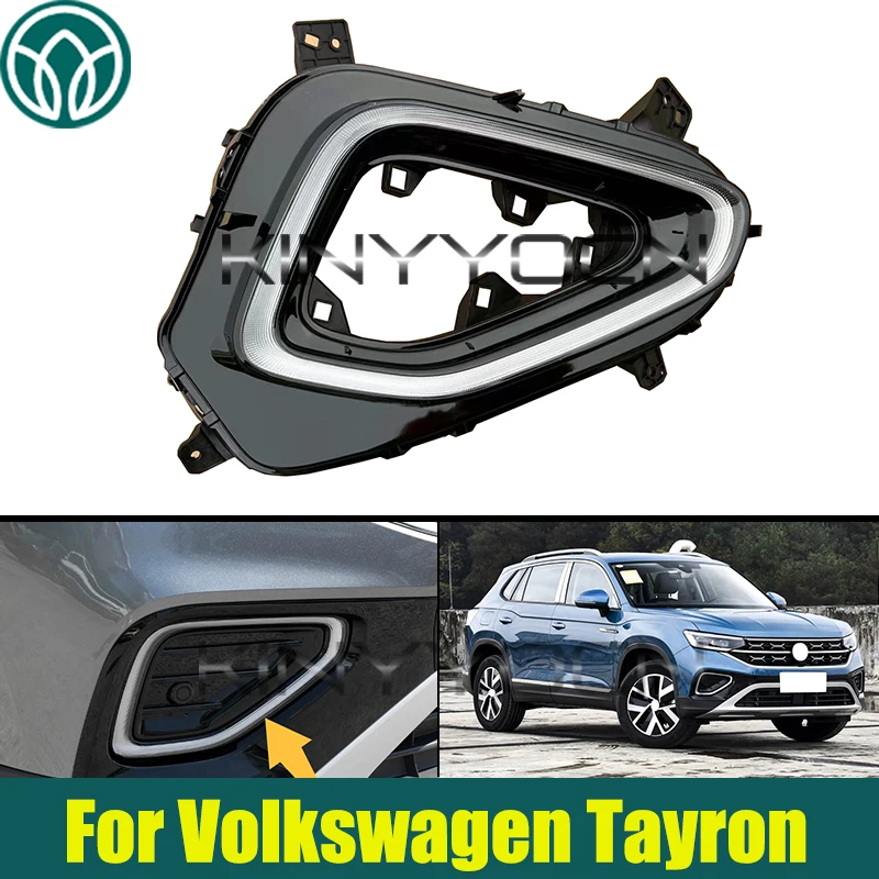 

Car Daytime Running Light DRL For VW Tayron 2023-2024 Front Bumper Lamp Fog Light 55G941055G 55G941056G