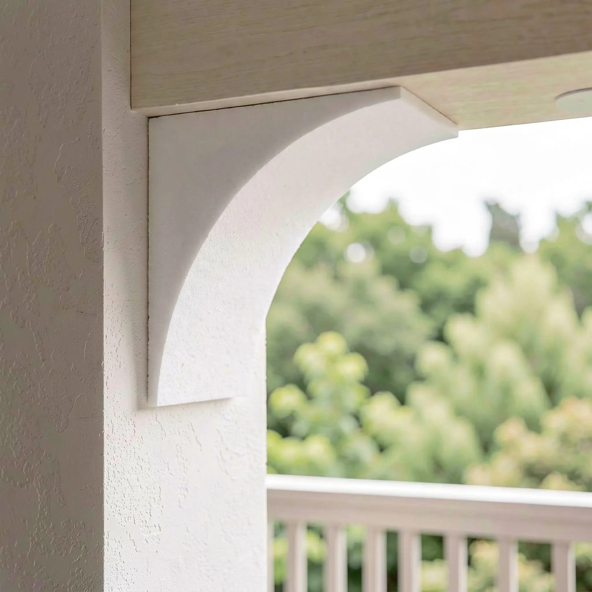 2Pcs Foam Doorway Arch Molding Classic French Style White Lightweight High Density Foam Corbel Arch Kit for Indoor Entryway Wall