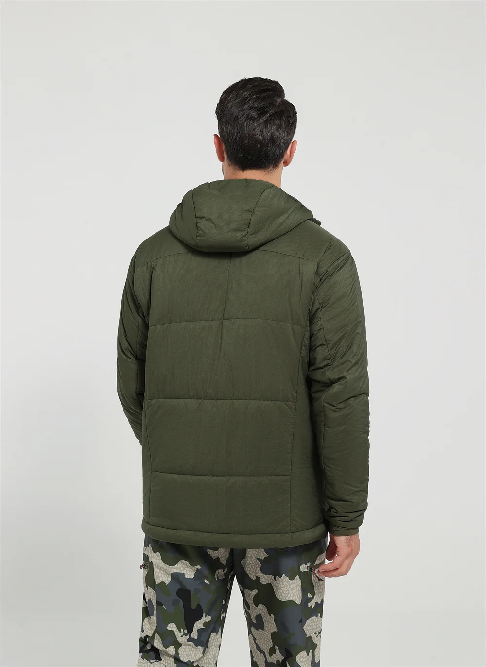 Pánské lehké sako z nylonu 66 s kostkovaným ripstopem, podzimní a zimní, termoizolační, lovecká bunda - náhled 3