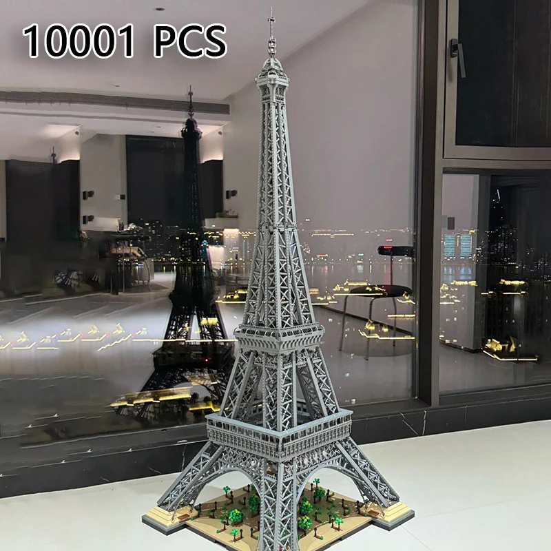 

In Stock 10001PCS 10307 Paris Eiffel Tower Building Blocks Large Architecture Model Kit Bricks Toys for Kids Adults