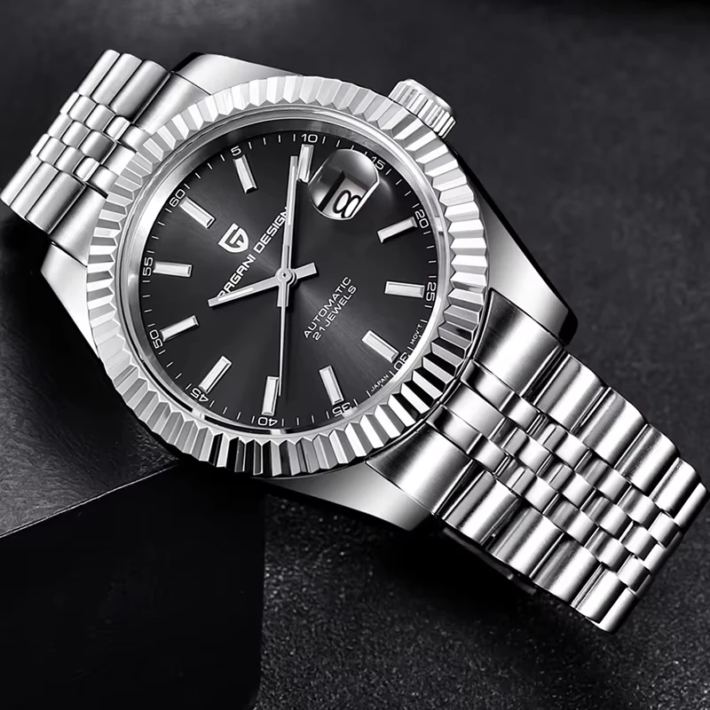 PAGANI تصميم ساعة ميكانيكية للرجال العلامة التجارية الأعلى الياقوت ساعة أوتوماتيكية الفولاذ المقاوم للصدأ 100 متر مقاوم للماء ساعة رجالية هدية RelojHombre