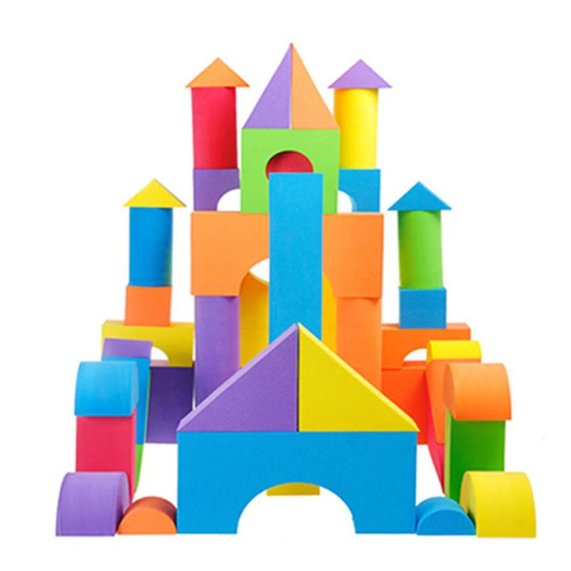 38pcs/Set Large Safe Building Blocks Big Foam Blocks Colorful Construction Toys Kids Learning Educational Toy for Children Gifts