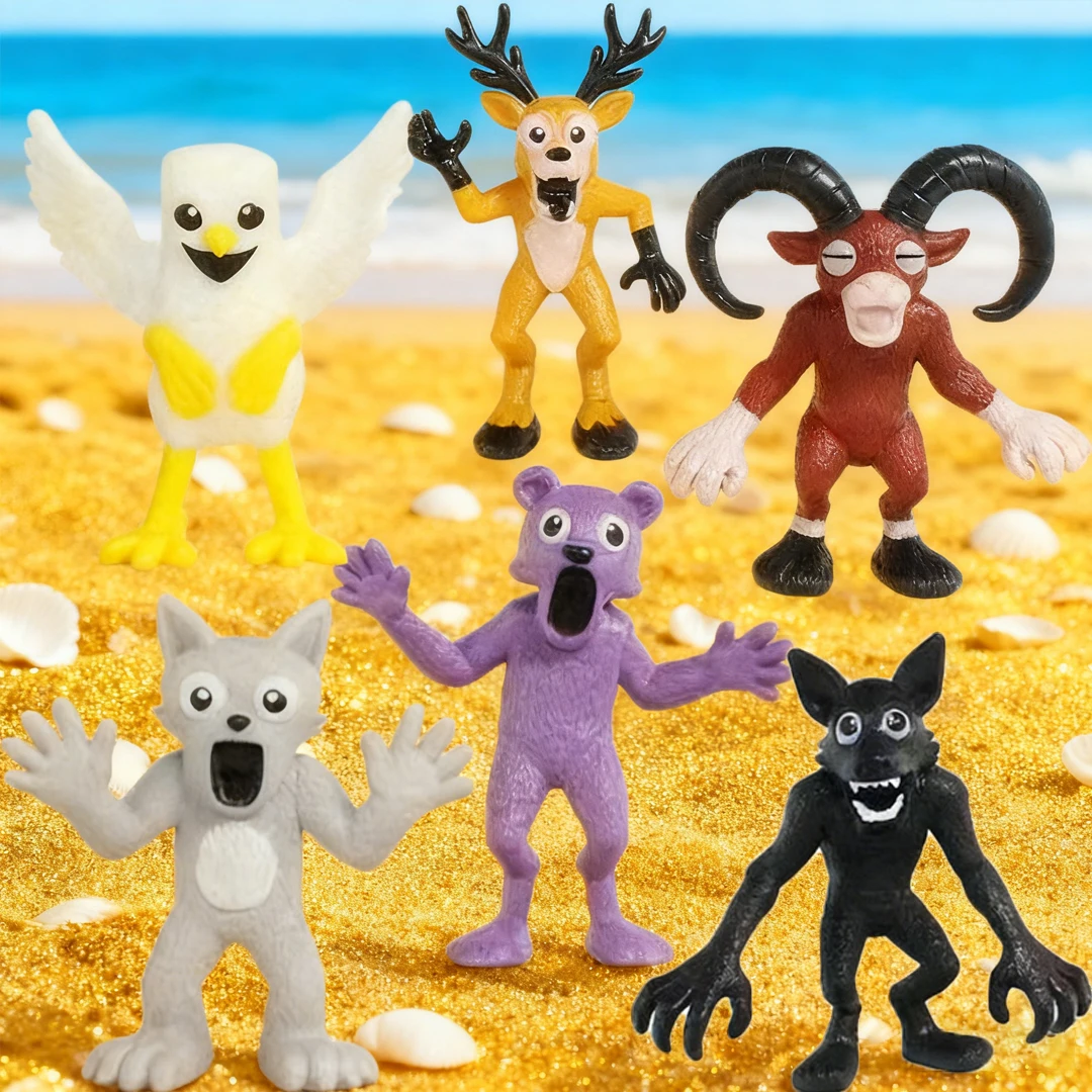 99 Night in Forest Juego de figuras de acción de 5 piezas Ninjaes y criatura mítica Juguetes Juego interactivo imaginativo Regalo para niños y colecciones