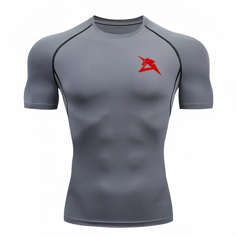 Camiseta Bandai Gundam para hombre, camiseta deportiva con estampado de logotipo de unicornio Amuro Ray, camiseta deportiva de secado rápido, ropa de calle cómoda y transpirable