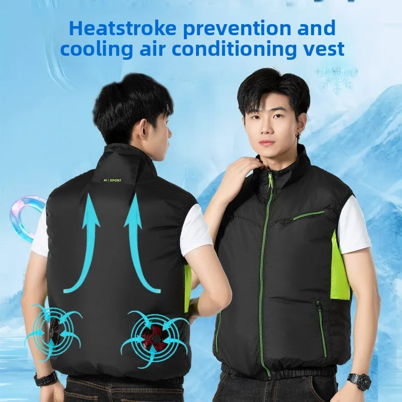 Unisex Breathable Ice Cooling Sleeveless Jacket Summer Quick Dry Vest Loose Fit Cycling Travel Casual Daily Outer Clothes