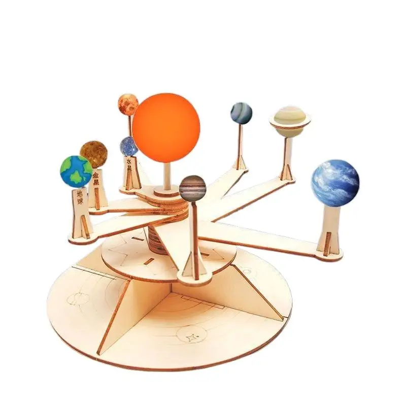 DIY Wooden Solar System Craft Kit with Paint Set Perfect Gift for Kids Who Love Space Science Exploration