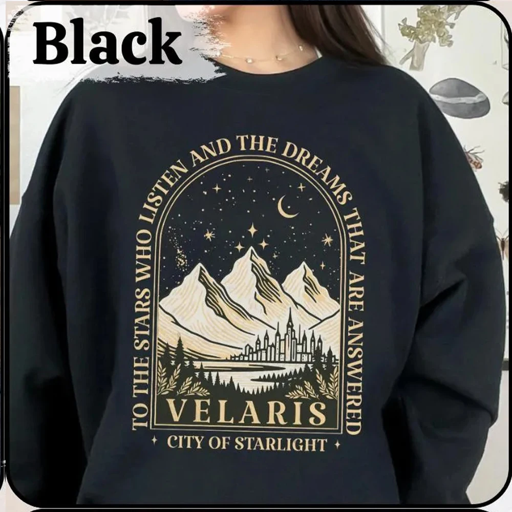 Velaris Acotar Sweatshirt For Women City of Starlight Sweater Vintage the Night Court Crewneck Bookish Sweatshirt Streetwear