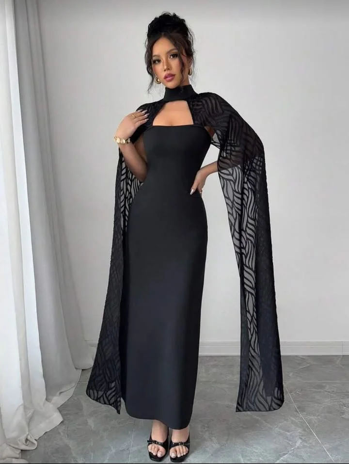 

Элегантные роскошные вечерние платья в Дубае, черное шифоновое платье для выпускного вечера длиной до щиколотки, элегантные платья mujer para fiesta de noche 2025