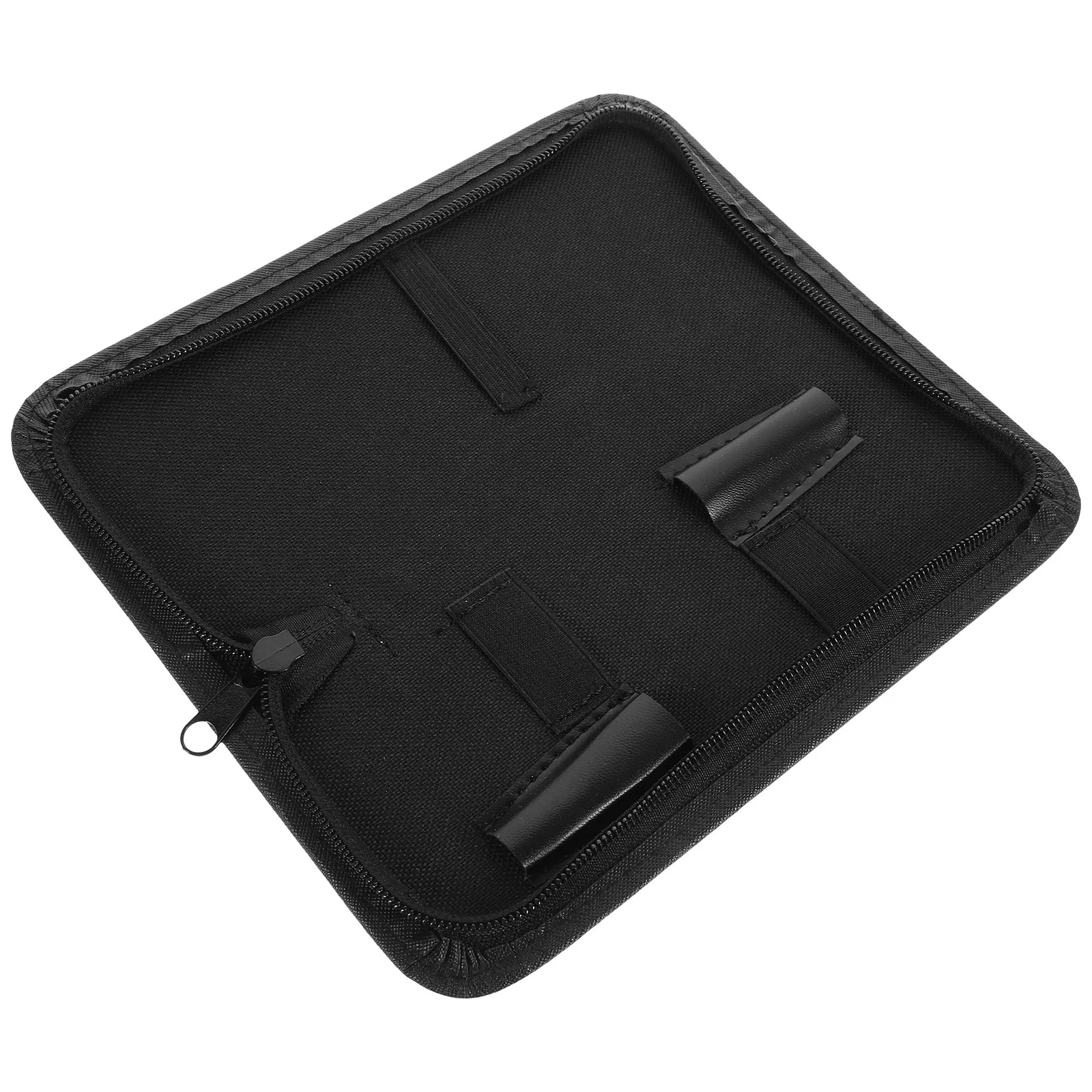 Bolso de Peluquería Profesional para 3 Tijeras, Bolsa de Herramientas de Lona Negra con PU, Organizador para Estilistas de Salón, Diseño Elegante y Práctico
