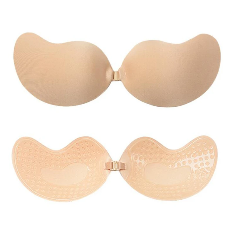 Sexy Womens Nude Bra Chest Paste Invisible Bra NuBra Breast Pasty Invisible Push Up Self Adhesive Lift Up Strapless Bra Pad