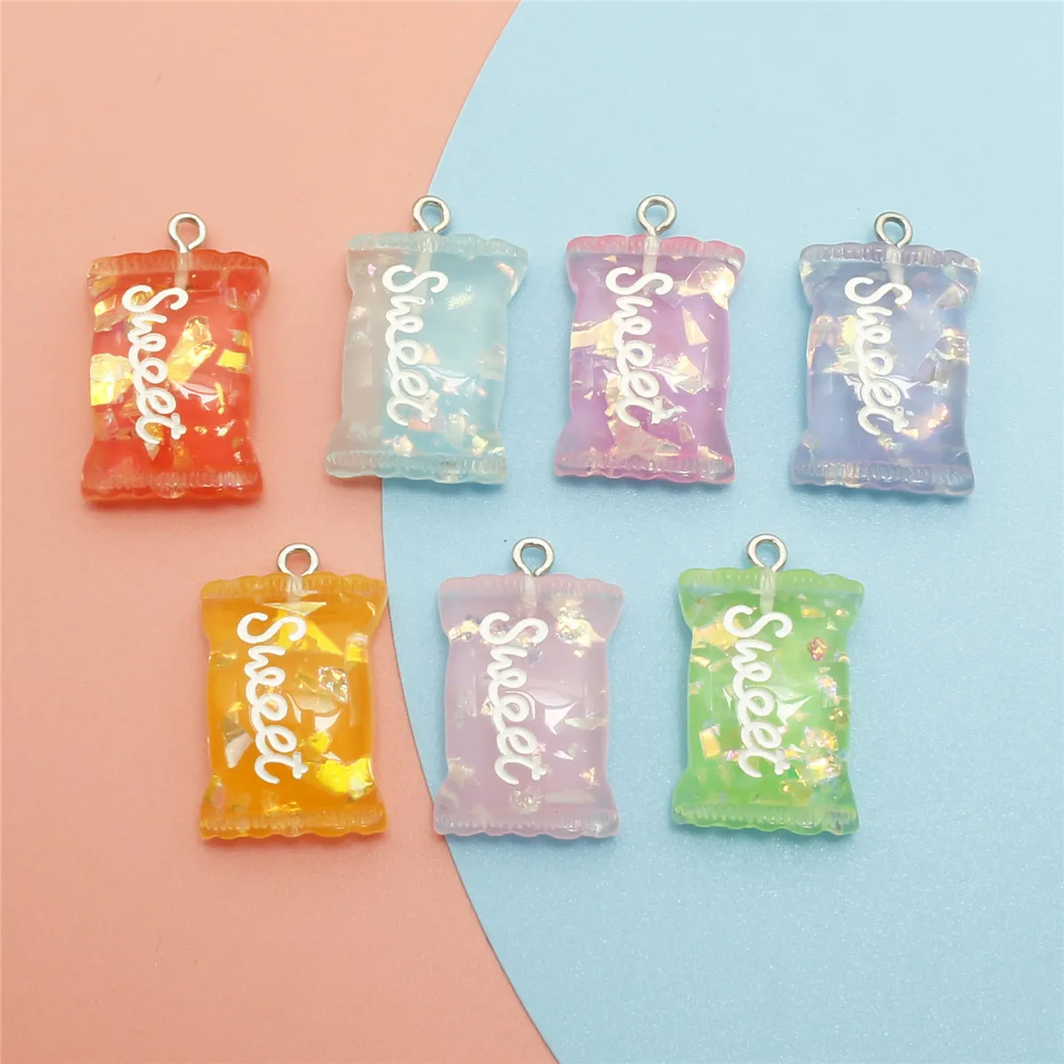 

7pcs Candy Resin Charms Charms for Necklace Bracelet Earrings Jewelry Making Diy Findings Candy DIY Making Accessories