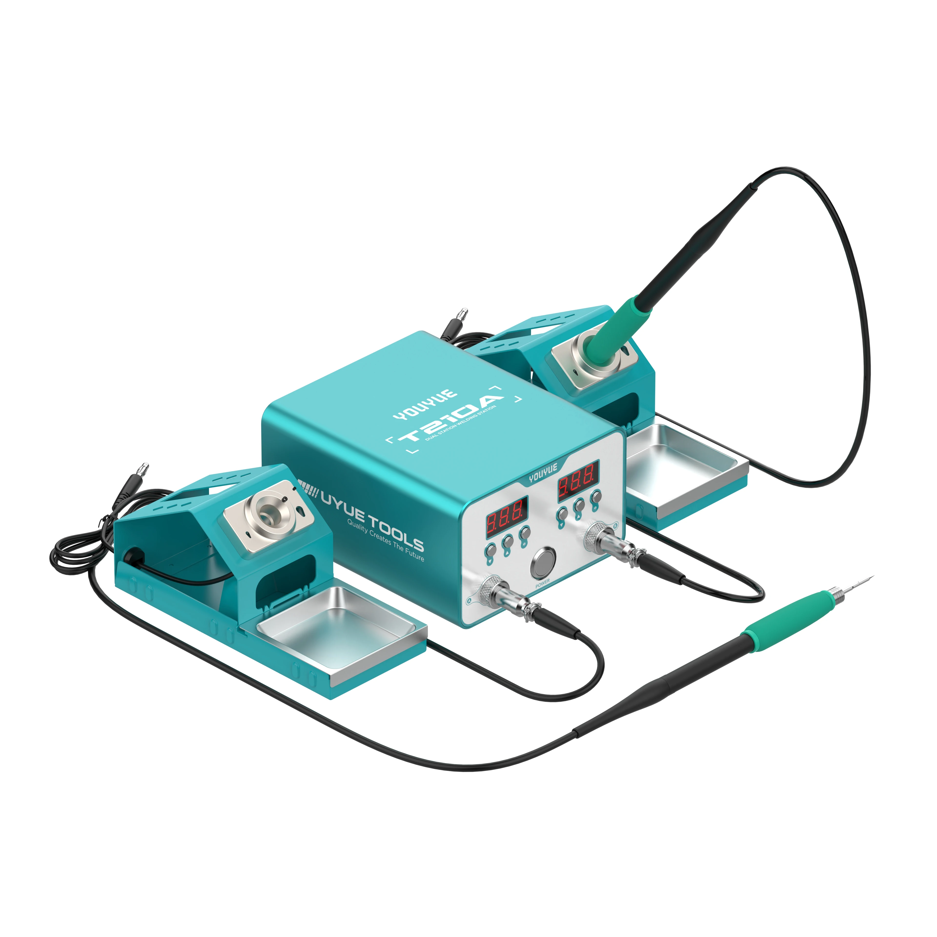 

UYUE T210A Digital Dual Soldering Station for Electronics Repair 120W with Auto Sleep & Temp Alarm