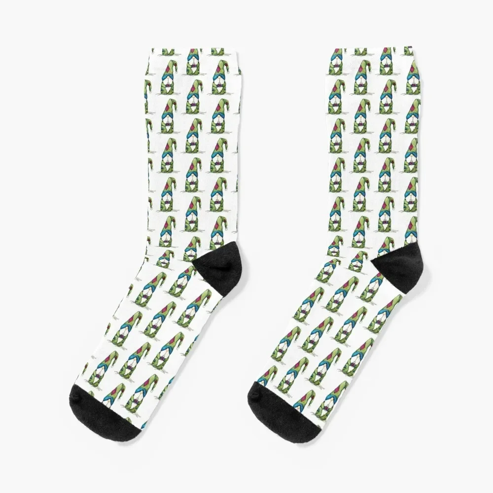 

Little Gnome With Coffee Socks retro sheer cartoon Socks For Women Men's