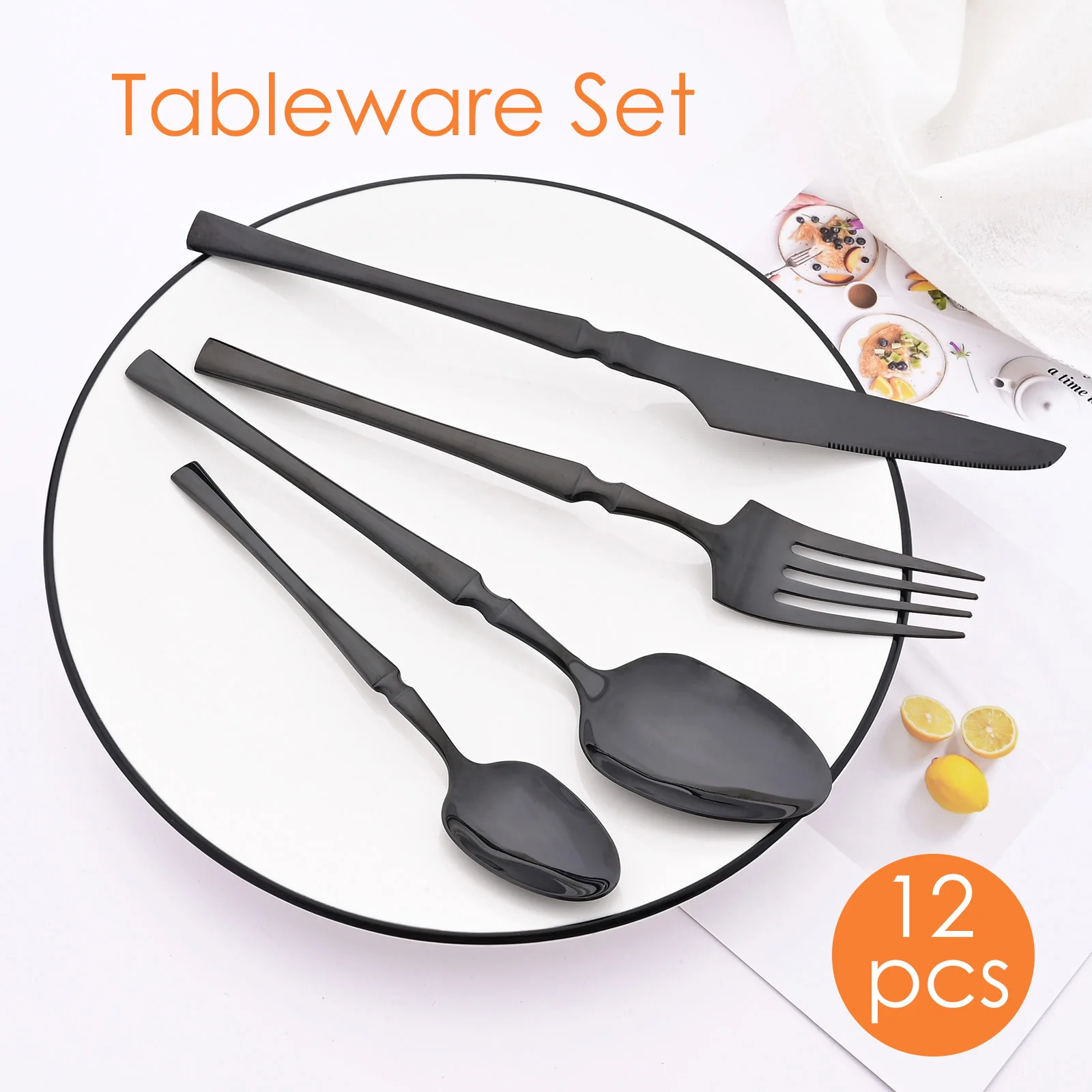 12Pcs/Set Black Din…