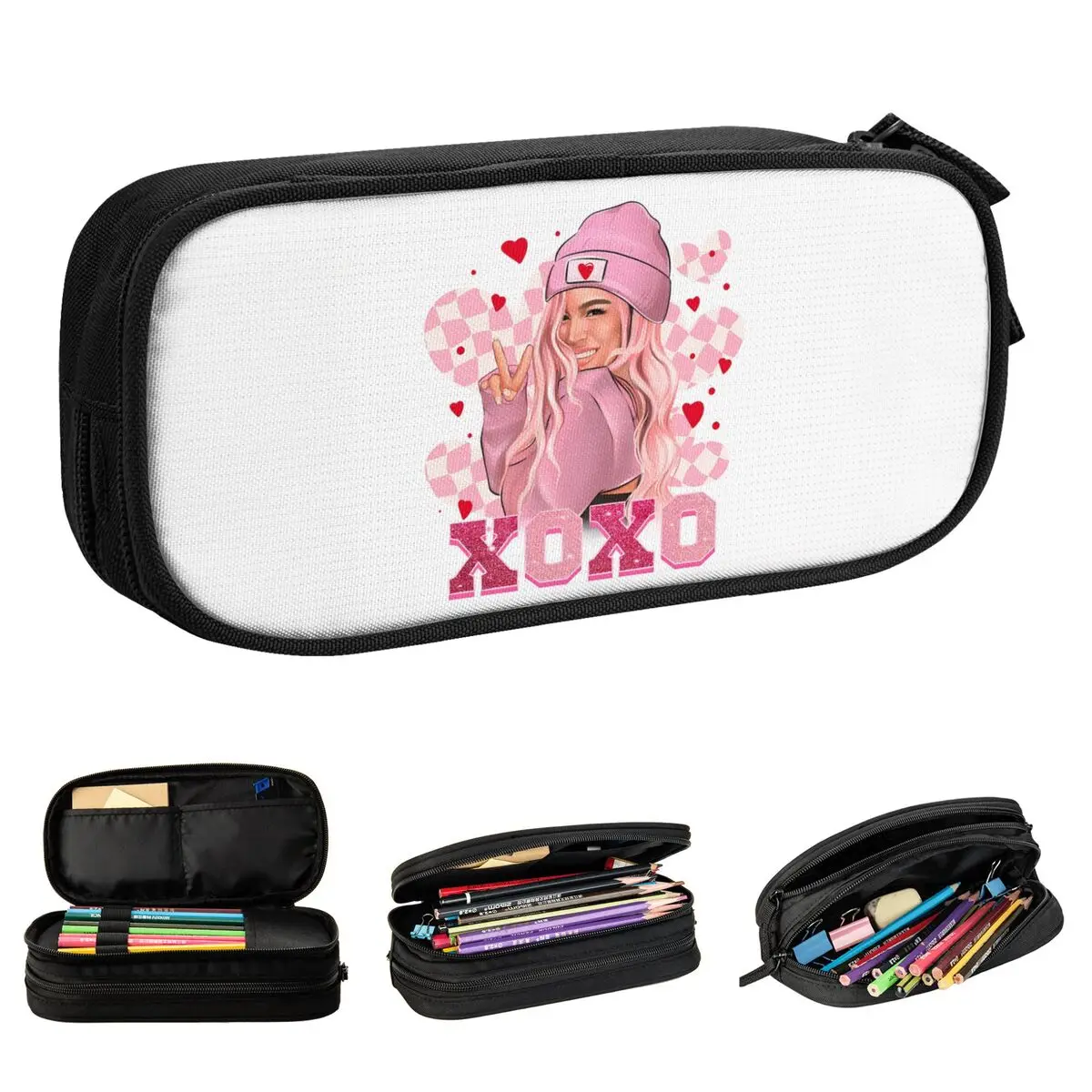 Karol G Manana Sera Bonito Pencil Cases Singer Pencilcases Pen Box Student Large Storage Bag School Supplies Zipper Stationery