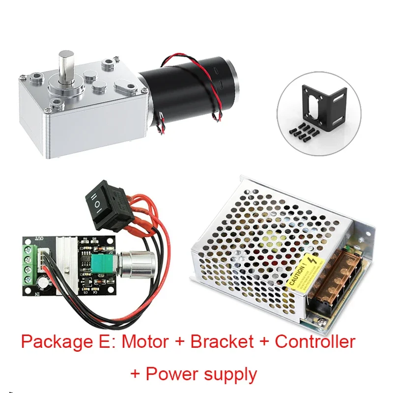 

5840-31ZY DC 12V 24V Reduction Gear Motor Large Torque High Power 2-70kg 7RPM-470RPM Worm Gear Motor Reversed Motor